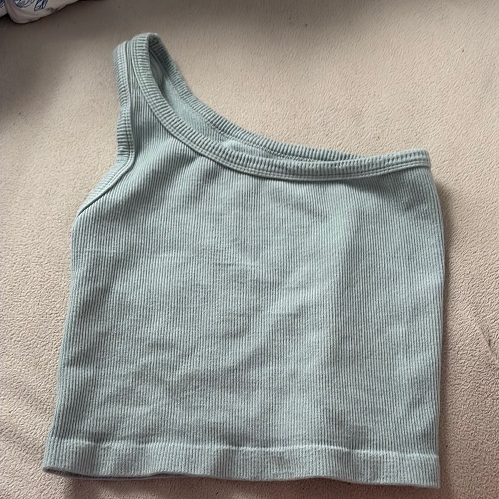 One-Shoulder Ribbed Tank Top